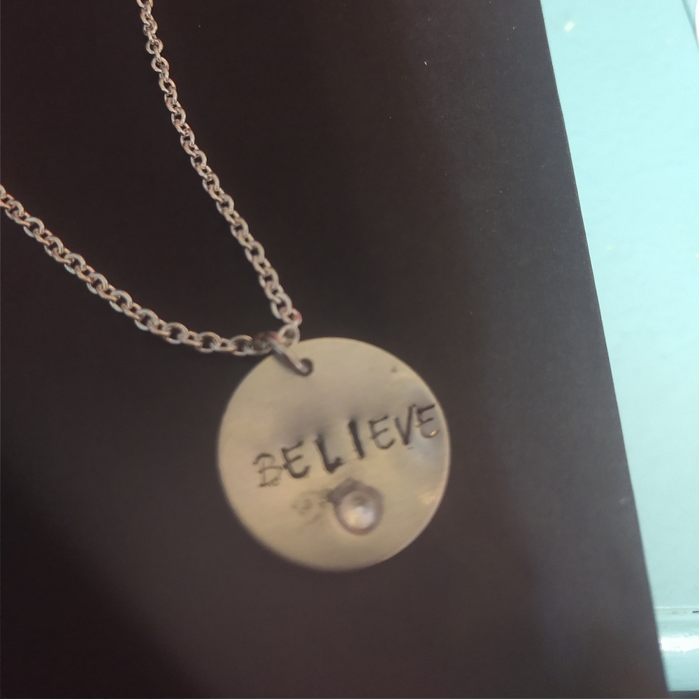silver necklace with pendant